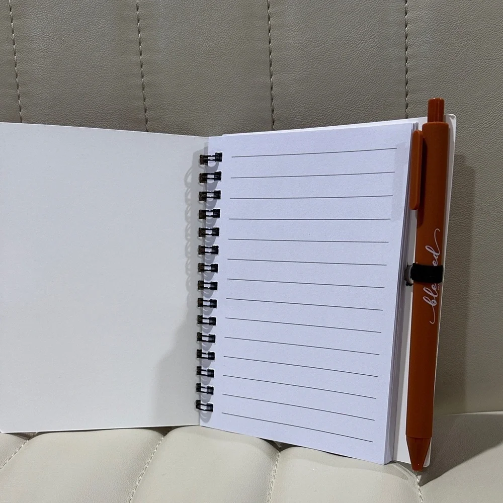 Bible Verse Notebook Trio & Pens Blessed Psalms Strong Philippians Capable Mark